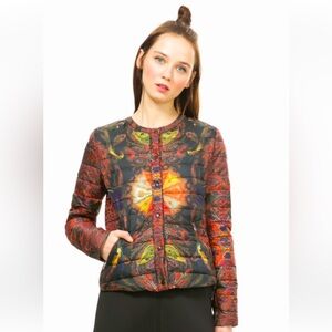 Desigual by Christian Lacroix Multicolor Butterfly Puffer Jacket